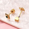 Ion Plating(IP) 304 Stainless Steel Stud Earrings EJEW-A118-16G-01-3