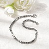 Tarnish Resistant 304 Stainless Steel Wheat Chain Bracelets BJEW-M187-12-G-4