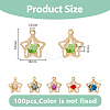 100Pcs Rack Plating Eco-Friendly Iron Pendants IFIN-DC0001-09-2