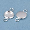 201 Stainless Steel Cabochon Connector Settings STAS-F191-15S-B-2