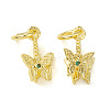Rack Plating Brass Pave Cubic Zirconia Butterfly Ice Pick Pinch Bails KK-G464-06G-1