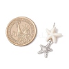 7Pcs 7 Styles Natural Howlite Starfish & Alloy Sea Animals Pendants PALLOY-JF03752-02-2