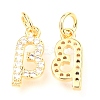 Brass Micro Pave Cubic Zirconia Charms ZIRC-O037-13G-2