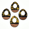 Opaque Resin & Walnut Wood Pendants RESI-TAC0021-67-1