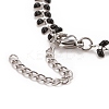 Enamel Wheat Link Chain Necklace NJEW-P220-02P-5