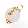 Natural Rose Quartz & Amethyst & Lapis Lazuli Pendants X-PALLOY-JF00591-2