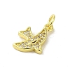 Real 18K Gold Plated Brass Pave Cubic Zirconia Pendants KK-M283-04A-01-2