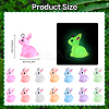 70Pcs 7 Colors Luminous Transparent Resin Pendants RESI-SZ0003-35-2