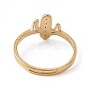 Ion Plating(IP) 201 Stainless Steel Cactus Adjustable Ring for Women LS-RJEW-K238-03G-2