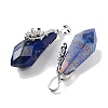 Natural Lapis Lazuli Faceted Teardrop Pendants G-Q163-04P-02-2