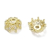 Brass Micro Pave Cubic Zirconia Beads Caps LS-KK-B087-16B-G-2