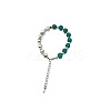 Dyed Natural White Chalcedony Round Beaded Bracelet NC1314-06-1