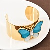 304 Stainless Steel Acrylic Cuff Bangles for Women BJEW-A049-05G-02-3