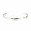 Tarnish Resistant 201 Stainless Steel Cuff Bangles BJEW-Q685-07-2
