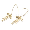 304 Stainless Steel Bowknot Dangle Earrings EJEW-H015-02G-3