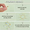50Pcs Brass Ball Stud Earring Post with Horizontal Loops KK-BC0012-44-4
