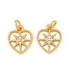 Brass Micro Pave Cubic Zirconia Pendants KK-F927-12D-G-1