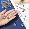 10Pcs 304 Stainless Steel Macrame Pouch Pendant Decorations HJEW-YW00109-5