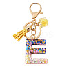 Alloy Resin Polygon Keychains KEYC-TADJ0002-03G-E-1