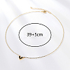 Golden Brass Heart Pendant Necklace for Women LS-WZ0134-1-1-2