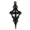 Jet Rhinestone Cross Pendant with Black Enamel LS-ENAM-WH0001-06EB-01-1