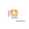 201 Stainless Steel Oval Link Chain Cuff Rings FS-WG16057-07-3