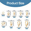 16Pcs 8 Styles Brass Lobster Claw Clasps KK-TA0003-04-4