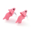 Cute Dinosaur Resin Stud Earrings LS-EJEW-K089-06P-1