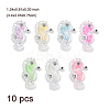 10Pcs Transparent Luminous Acrylic Pendants TACR-FP0001-02B-2