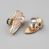 Butterfly Shape Alloy Enamel Adjustable Jean Button Pins FIND-WH0609-77KCG-05-2