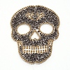 Skull Rhinestone Patches DIY-WH0199-35C-2