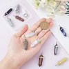 12Pcs 12 Style Natural & Synthetic Gemstone Pendants G-FH0001-59-3