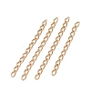 Ion Plating(IP) 304 Stainless Steel Curb Chains Extender STAS-WH0032-02A-G-1