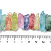 Natural Dyed Quartz Pointed Stick Beads Strands G-G791-15-01-3