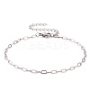 304 Stainless Steel Cable Chain Bracelet for Men Women BJEW-E031-05J-P-1