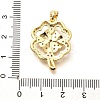 Brass Micro Pave Cubic Zirconia Pendants KK-G519-14G-01-3
