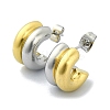 Ion Plating(IP) 304 Stainless Steel Ring Stud Earrings LS-EJEW-C071-03GP-1