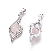 Natural Rose Quartz Pendants G-L512-G11-2