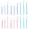 3Sets 3 Colors Stainless Steel Beading Tweezers Sets TOOL-DC0001-01-1