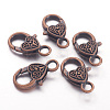 Tibetan Style Heart Lobster Claw Clasps LS-X-K08Y0061-1