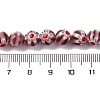 Handmade Millefiori Lampwork Beads Strands LAMP-G164-05O-4