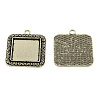 Tibetan Style Alloy Pendant Cabochon Settings TIBEP-5334-AS-FF-1