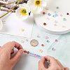 220Pcs 22 Style Transparent Spray Painted Glass Beads GLAA-CW0001-02-5