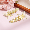 4Pcs 2 Colors Alloy Alligator Hair Clips OHAR-HY0001-06C-3
