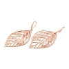 Rack Plating Brass Earrings for Women EJEW-M260-26RG-2