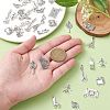 50Pcs 10 Styles Alloy Pendant Cabochon Settings TIBEP-CJ0003-35-4