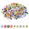 360Pcs 9 Colors Transparent & Printed Acrylic Beads OACR-DC0001-40-1