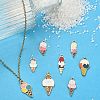 40Pcs 8 Styles Alloy Pendants ENAM-CJ0003-40-6