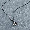 Football 201 Stainless Steel White Enamel Pendant Cable Chain Necklaces for Men FS-WGF314D-07-1