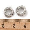 Brass Micro Pave Clear Cubic Zirconia Rondelle European Beads KK-U030-05P-2